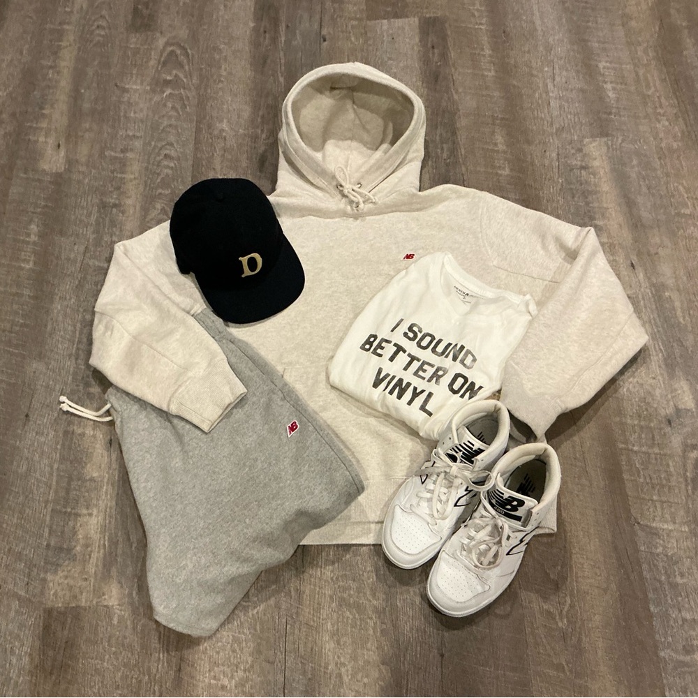 New Balance White and Black Sneakers